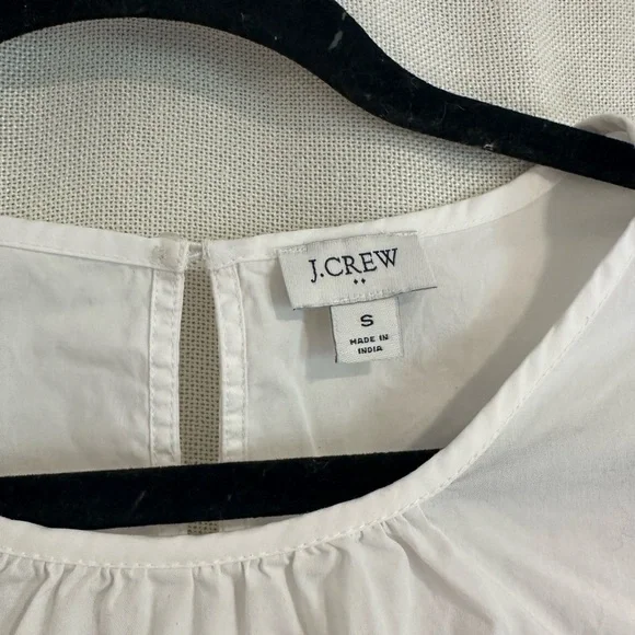 J Crew - Size Small.  White top with cap sleeves. - Picture 3 of 3